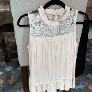 Sundance Cream Lace Tank Top